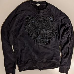 Kenzo black embroidered tiger sweatshirt